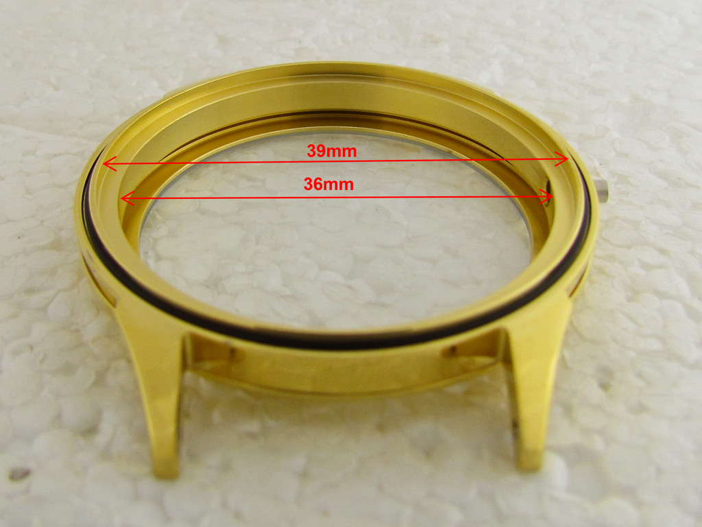 Gold Steel Case NEW!! for Movement IWC Patek Philippe Omega Rolex Chopard Zenith