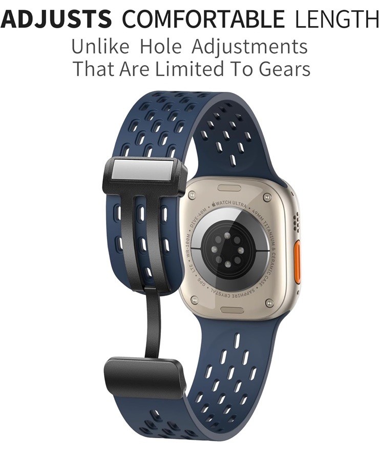 Blue Magnetic band For Apple watch Ultra 2 49, 44, 45, 40, 41, 42, And 38mm S