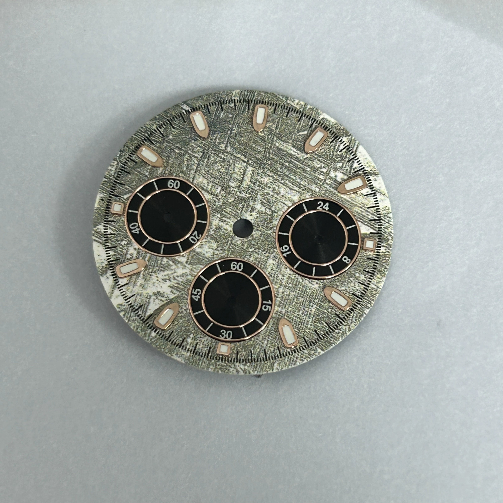 29.8mm Multifunctional Watch Dial Blue Lume For VK63 Movement Parts No Logo