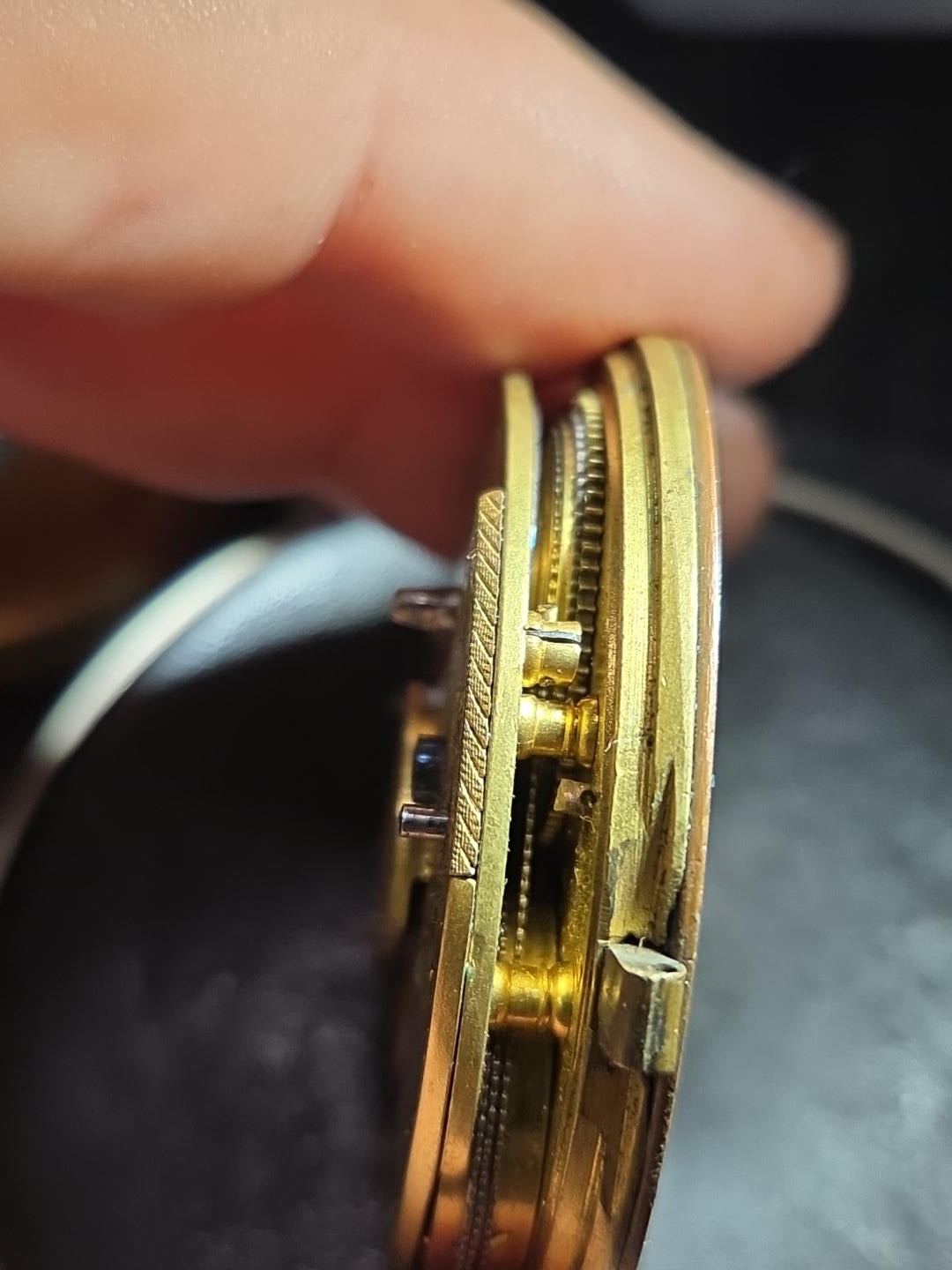 Antique English Keywind Fusee Pocket Watch Movement