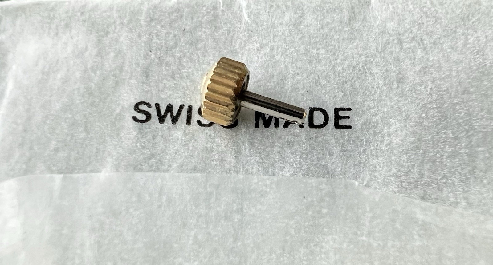 Genuine Omega crown 4.4mm yellow gold for watch repair OC#1708