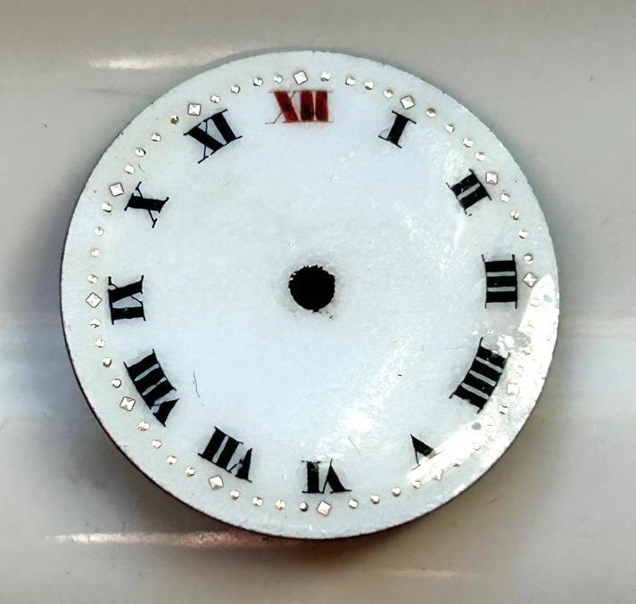 VINTAGE Enamel Trench Watch dial – 24.7mm – Watchmakers Spares