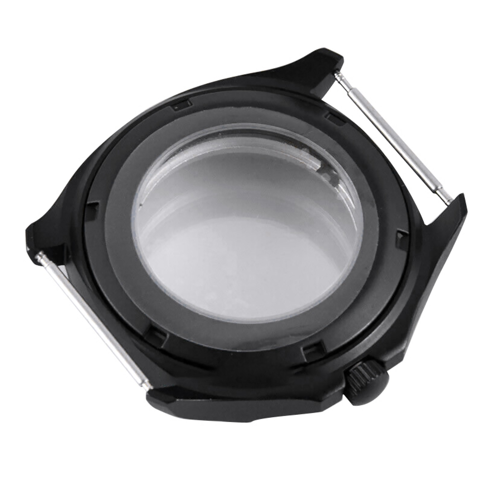 Steel Sapphire Crystal Watch Case For ETA 2824 2836 For Miyota 8215 Movement