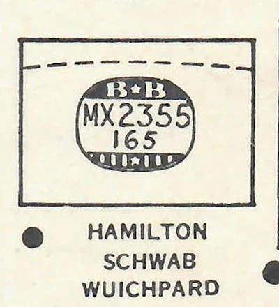 HAMILTON : BOONE & LANGFORD – Rectangle 23.5mm x 16.5mm