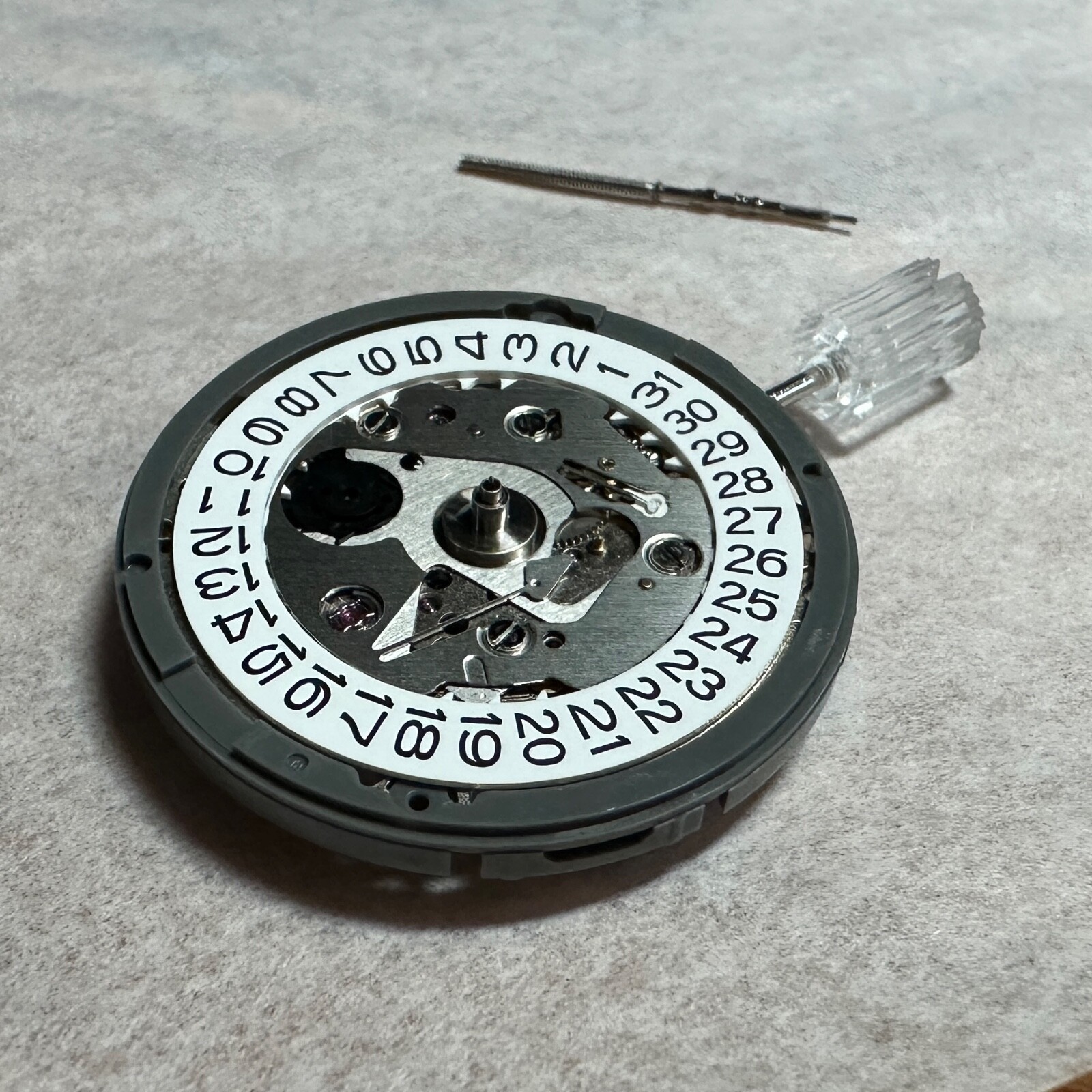TMI NH35A Automatic Movement White Date Wheel Hacking Hand-Winding ~ US Seller