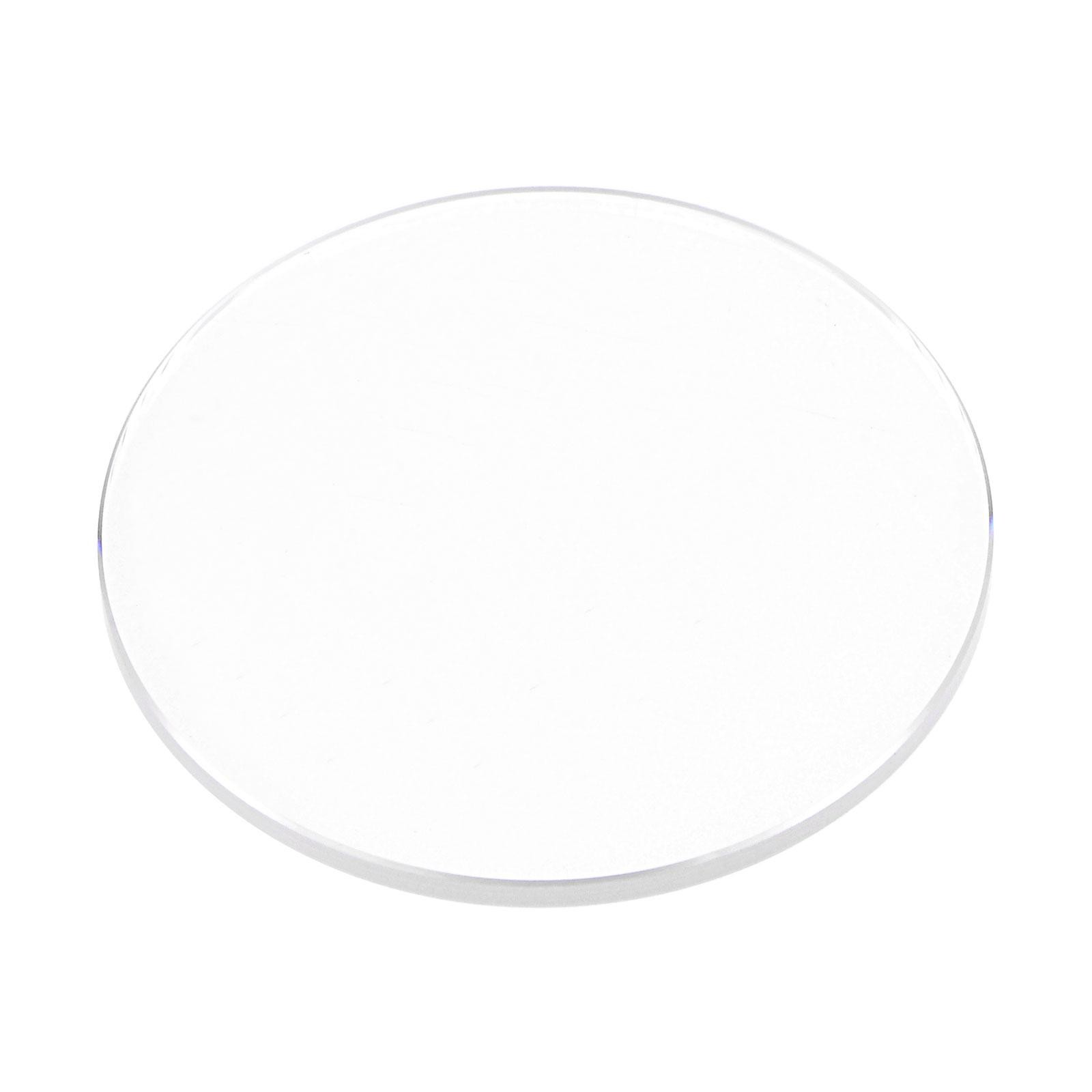 Glass Watch Round Lens Flat 30mm Dia 1.5mm Thickness, Transparent