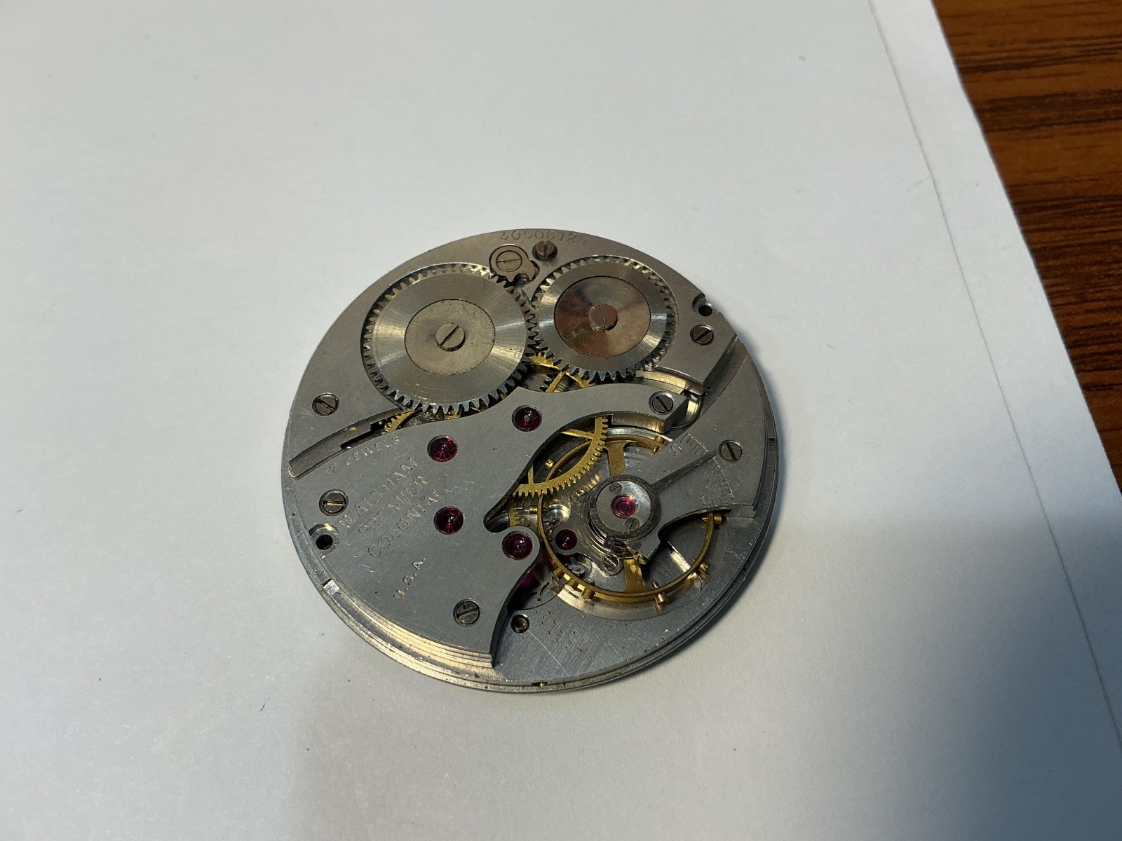 WALTHAM PREMIER COLONIAL 12 SIZE POCKET WATCH MOVEMENT