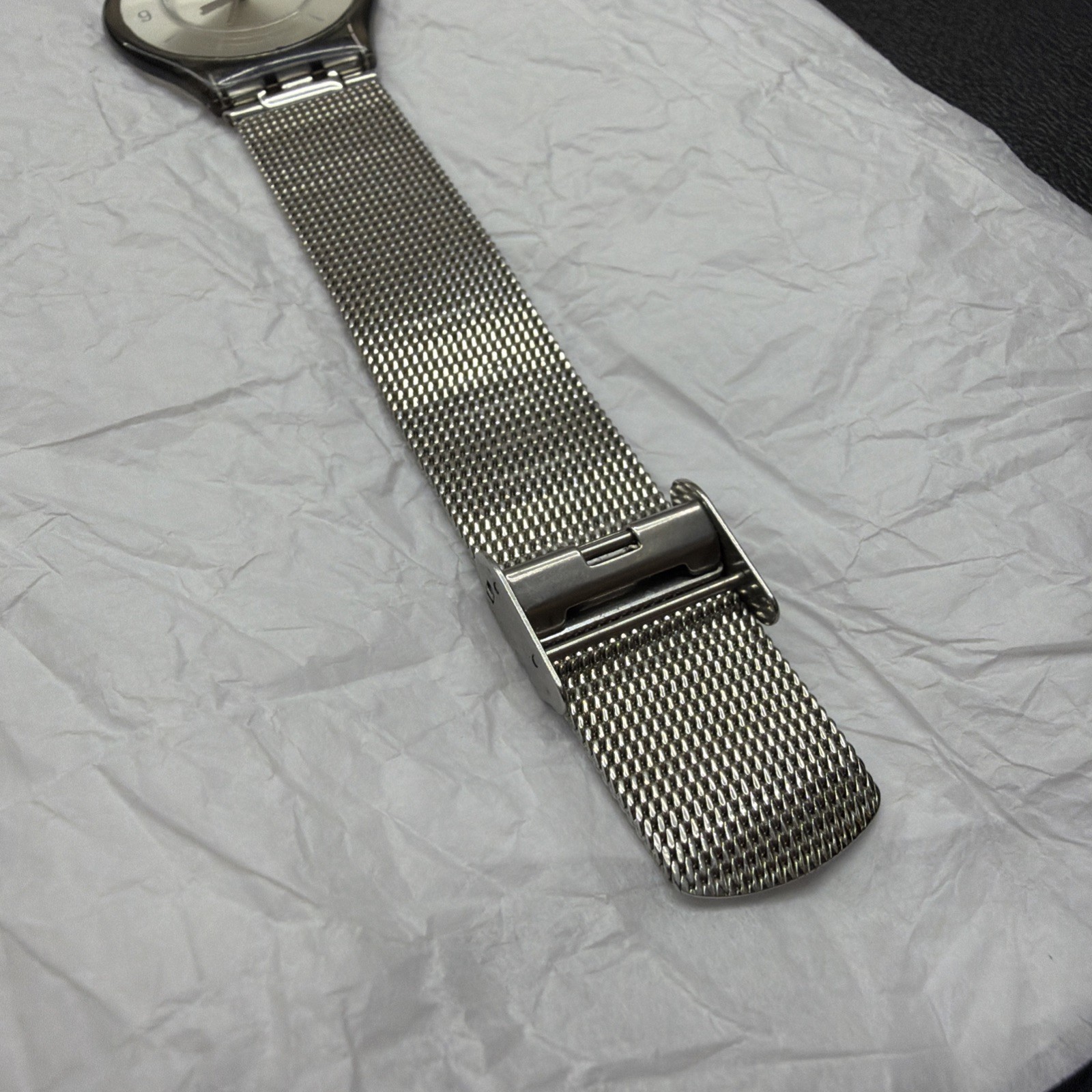 Swatch Skin Classic BIOSOURCED Metal Knit Quartz Watch