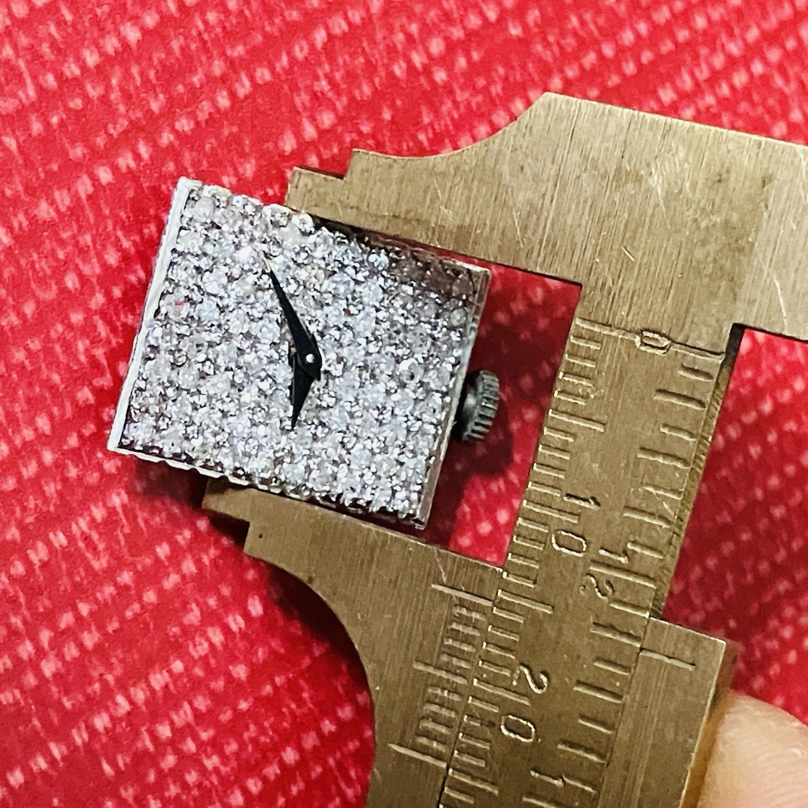 Solid 14k Gold ( Tested ) Ebel Diamond Dial Manual Wind Cal 2412 Movement Runs