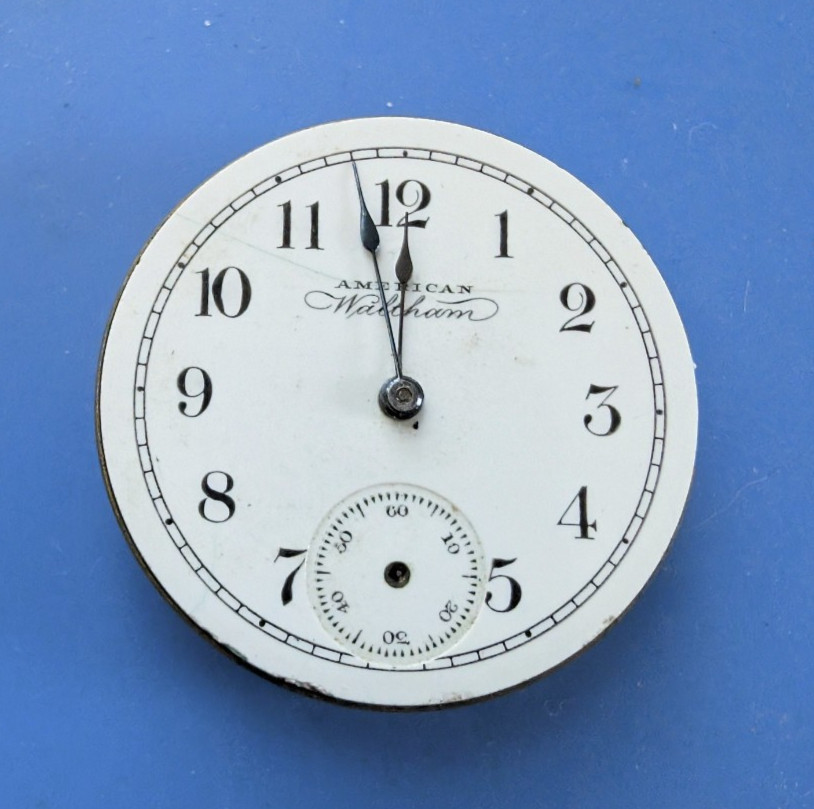 VINTAGE 0 SIZE WALTHAM GRADE 62 MODEL 1891 POCKET WATCH MOVEMENT RUNNING
