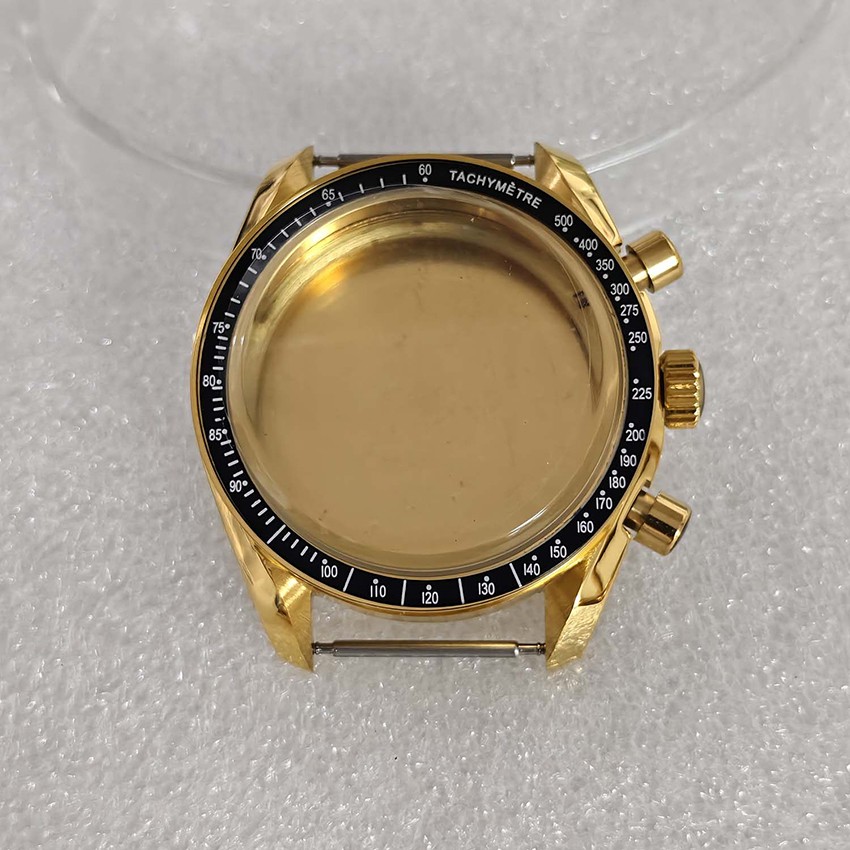 For Japan VK63 Movement Rose Gold Quartz Watch 40mm Stainless Steel Case
