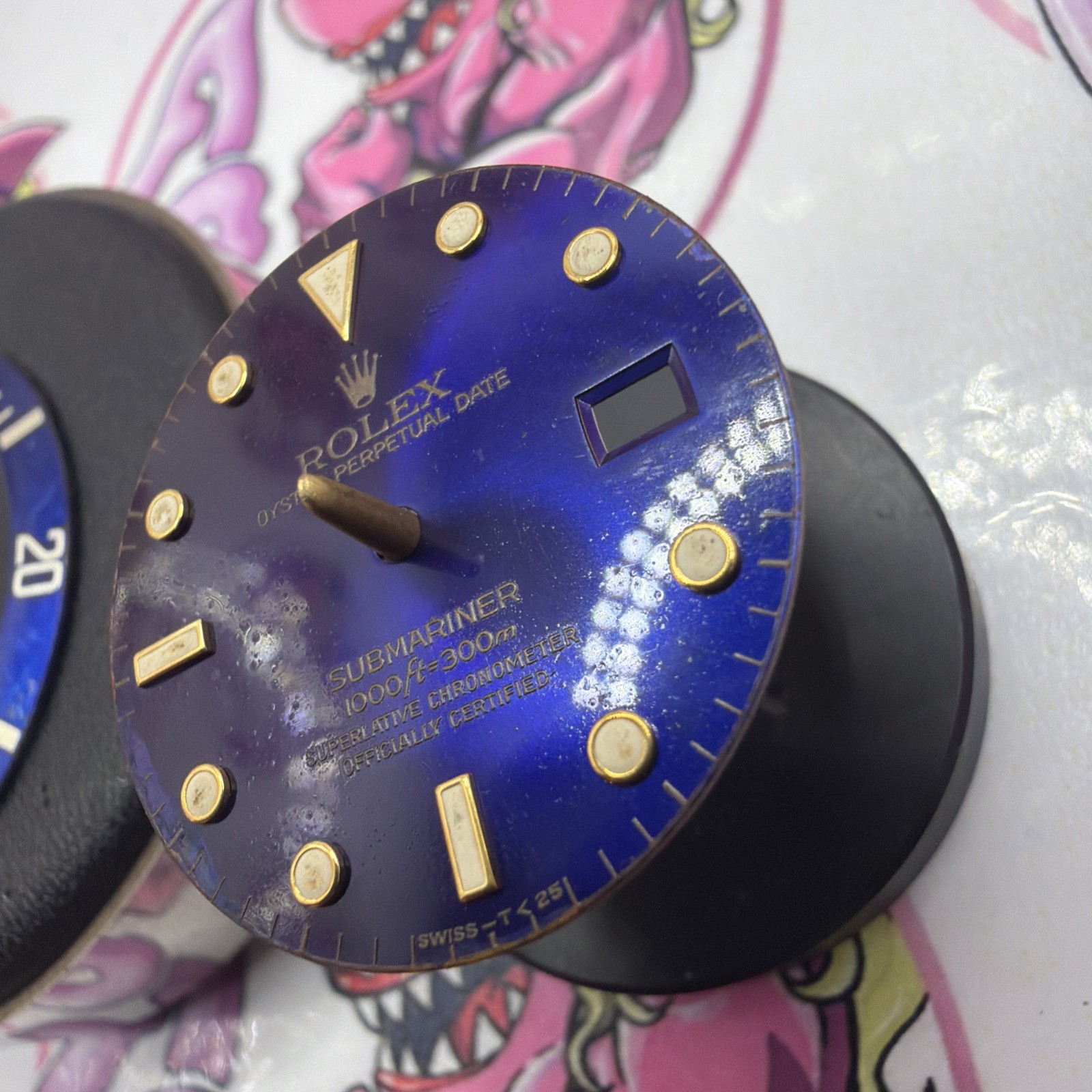 ROLEX SUBMARINER DIAL + Bezel + Disc Purple 16613 16618 ZUBMARINER Vintage Gen