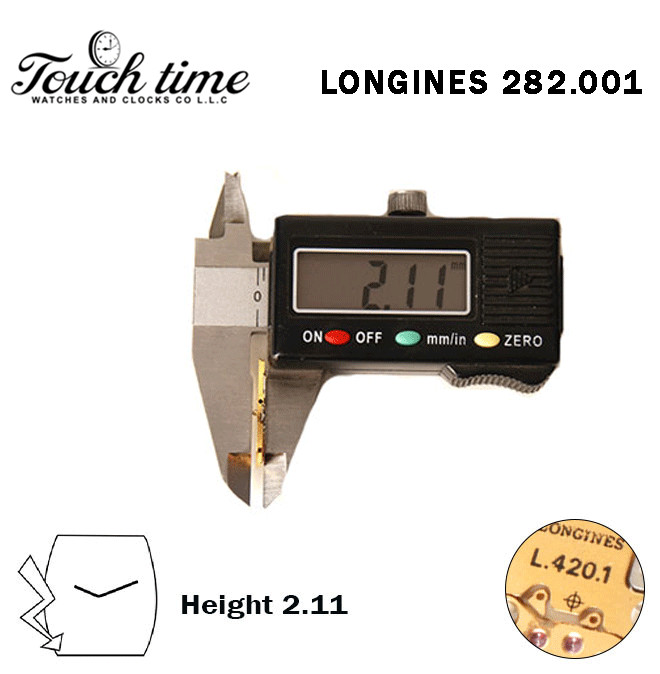 ETA 282.001 LONGINES (L.420.1) Swiss Made Movement-2Hands-Without Stem-H:2.11mm.