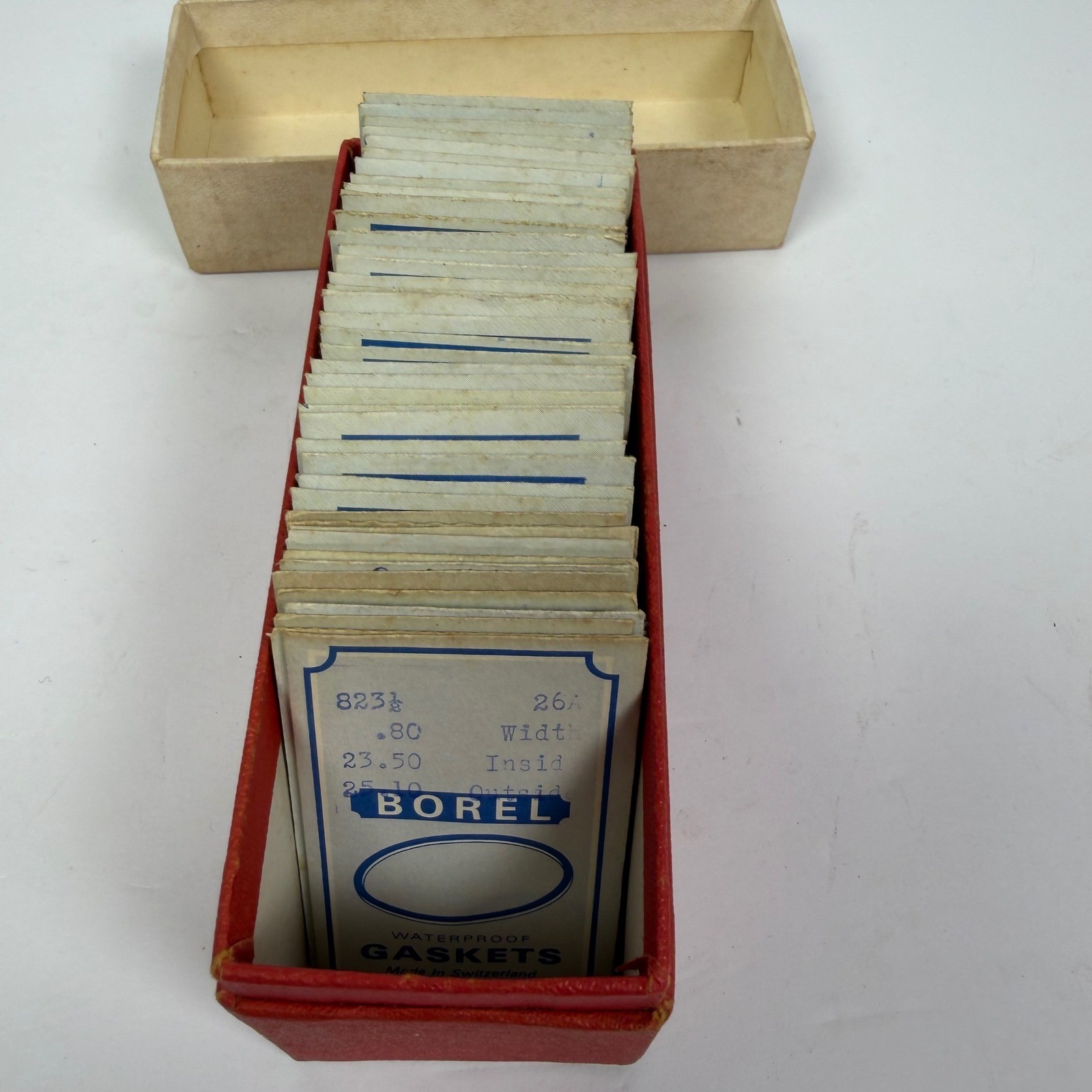 Borel Watch Repair Parts Vintage Gaskets Crowns Case Tubes Swiss Made Box Set OS