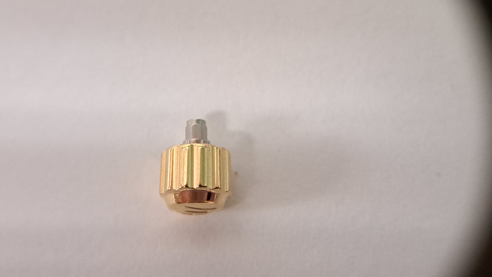Genuine Tag Heuer crown yellow CAV-5668Y, 4.4mm diameter head, open/NEW NO NEED