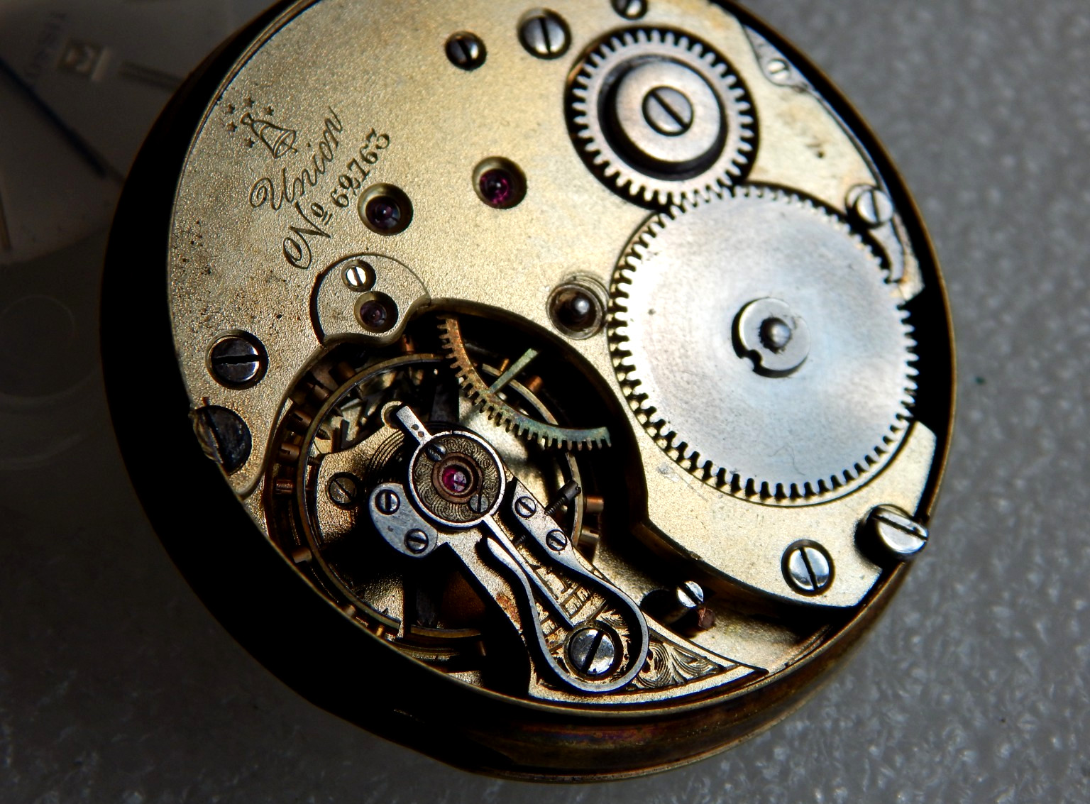 Pocket Watch Union Bell Glashütte Dürrstein Movement with Dial & Hands
