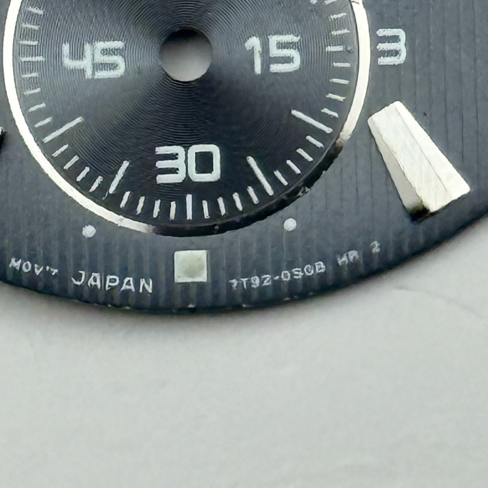Seiko 7T92-0SG8 Watch Dial Chronograph 50M Black Japan Spare Parts Repair 27.9mm