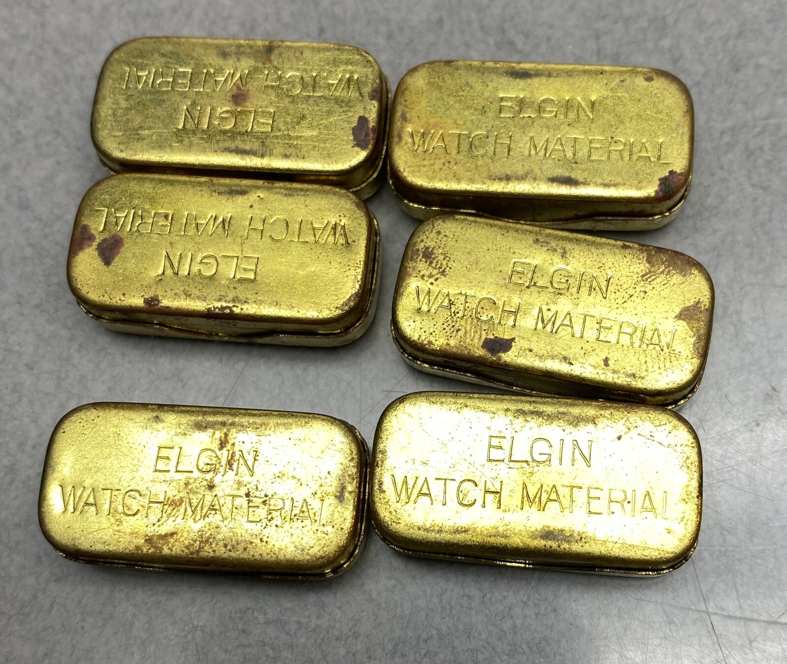 Antique Elgin Watch Timing Screw Tin 6 Inner Tins And A Few Screws Parts