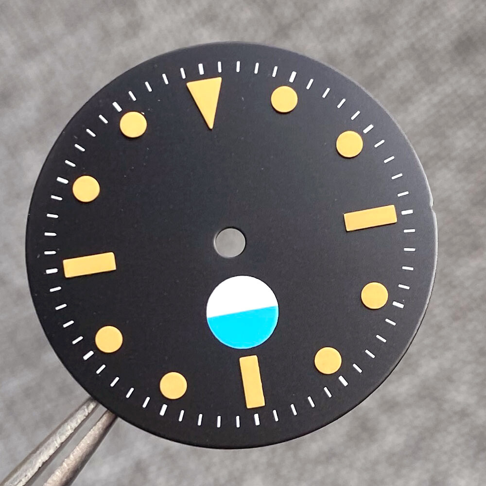 29mm Black Sterile Watch Dial Hands Fit NH35A NH36A ETA2824 PT5000 Auto Luminous