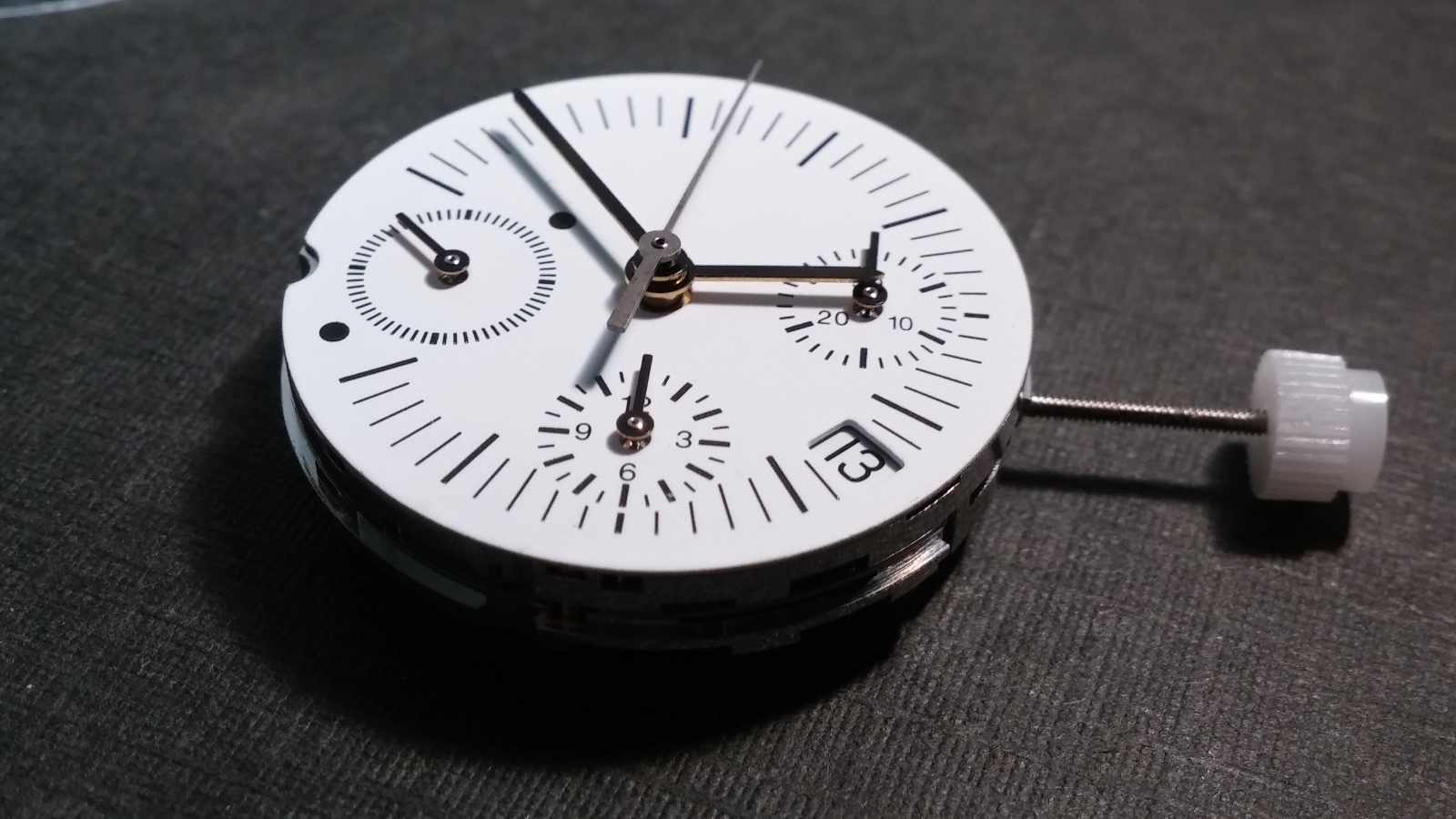 ETA 2094 Chronograph automatic calendar movement, deLaCour 33 Jewels