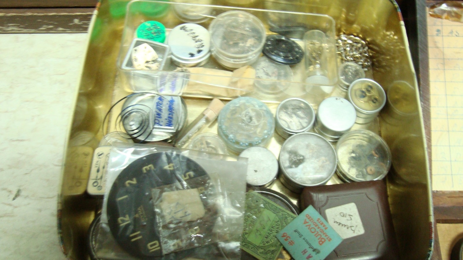 LOT VINTAGE WATCH PARTS