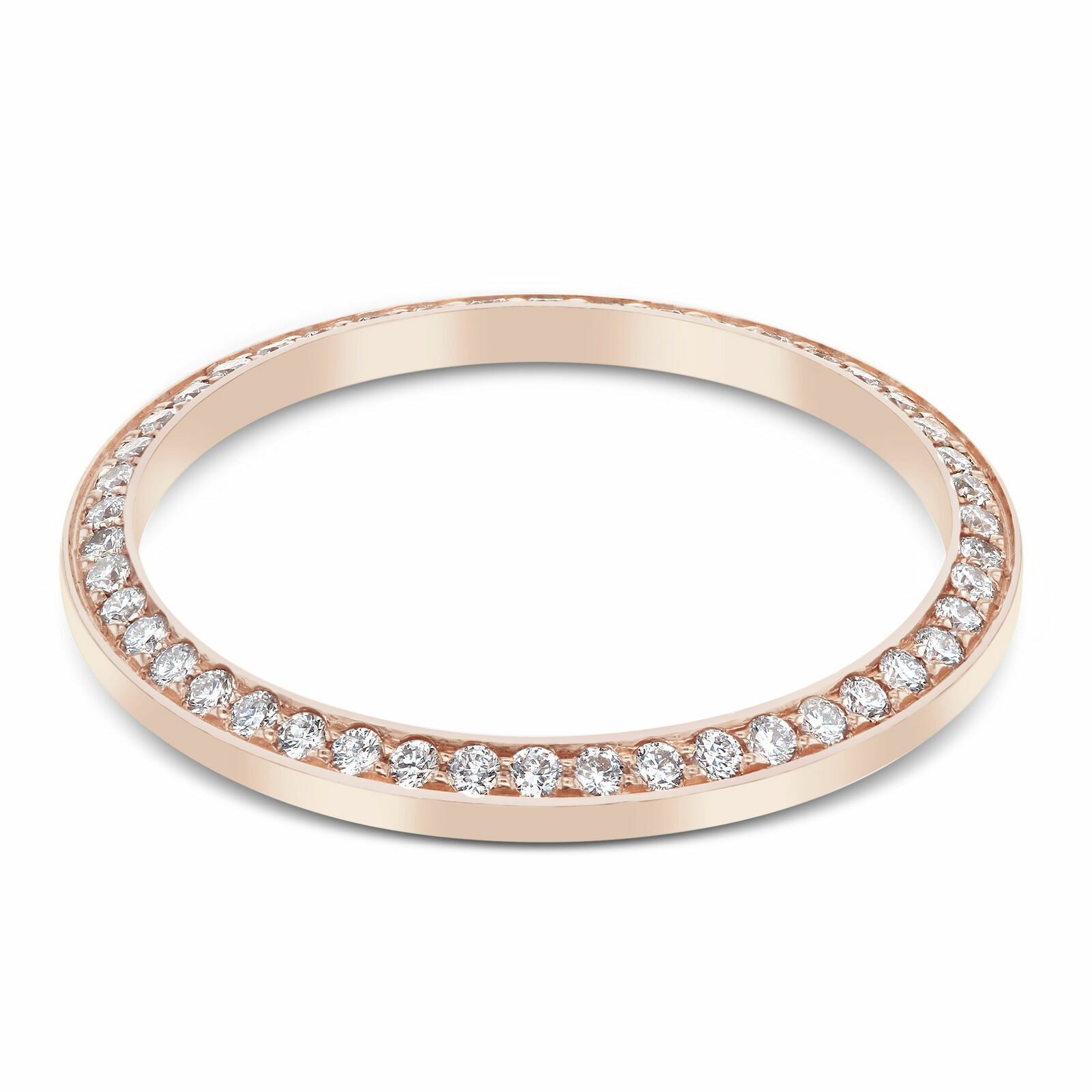 1CT BEAD SET NATURAL DIAMOND BEZEL FOR ROLEX 31MM DATEJUST, PRESIDENT ROSE GOLD