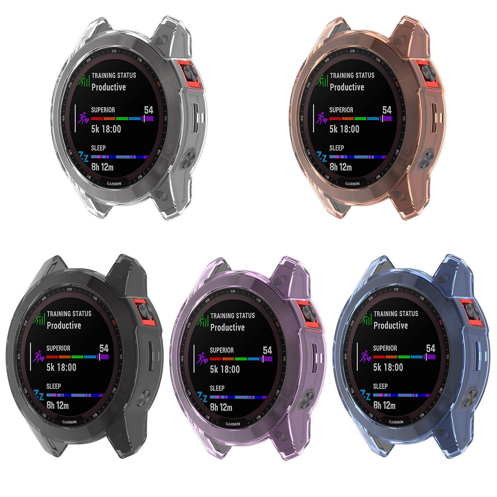 TPU Protective Cover Case Watch Frame for Garmin Fenix7/ Fenix 7 Solar/ Fenix 7