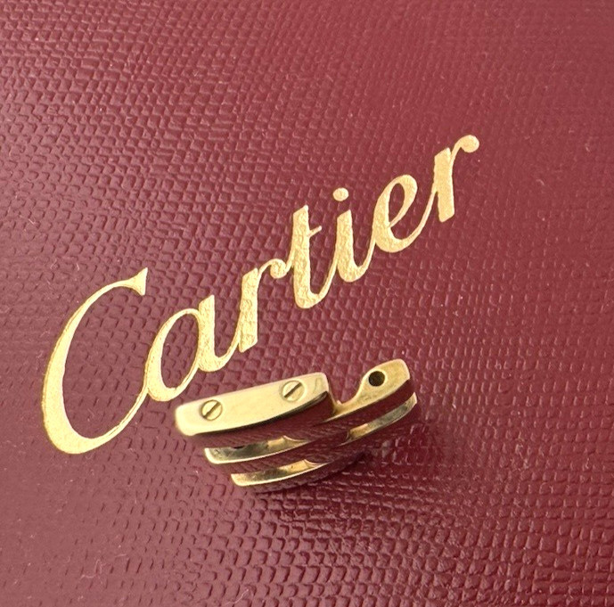Cartier Watch Bracelet Link Panther 18k Yellow Gold 15mm RARE TWO Screws SWISS