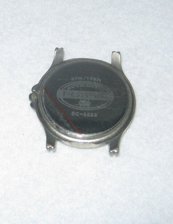 Non-Working Fossil Un-Sex Watch (Face Only) – Silver – #EC-6853 – From 1990’s