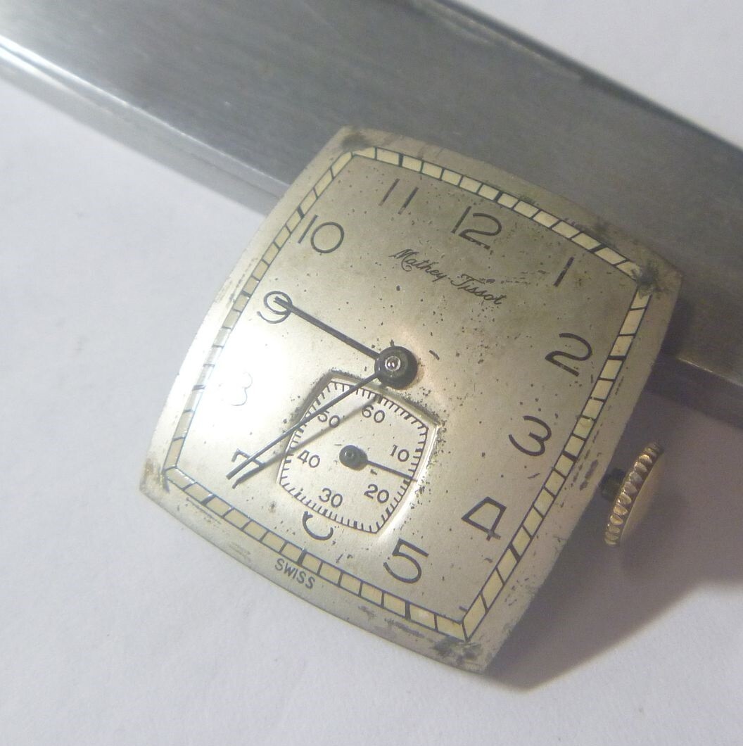 1940s Mathey-Tissot 17J Gents 8 ½ x 9 Lignes Mov’t, Dial & Hands- 4Parts !!