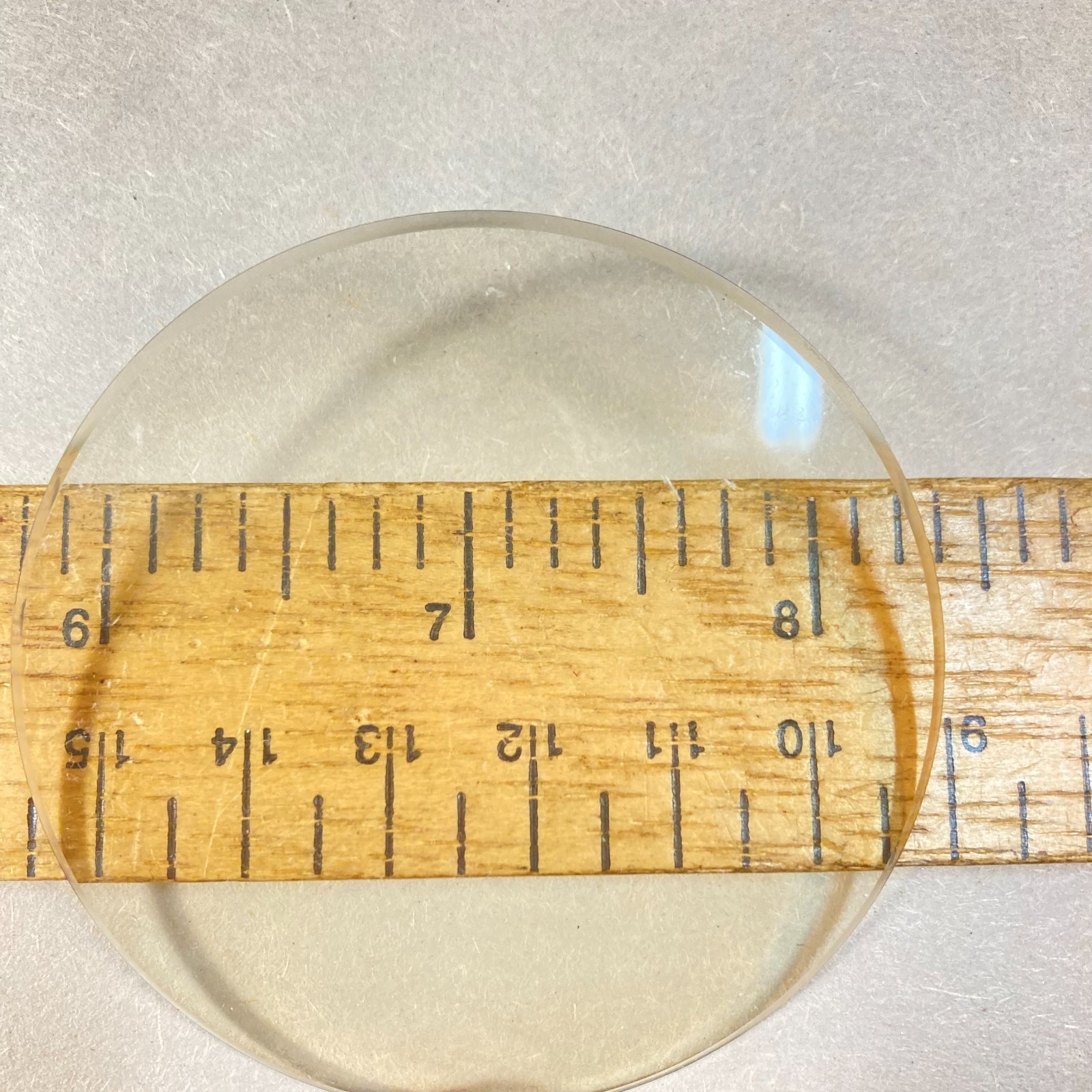 Vintage G.S. Flexo Plastic Crystal 2 1/2″ Size 81 Watch Repair USA