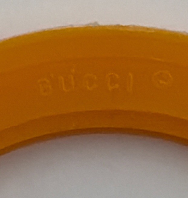 Genuine Gucci Orange Plastic Bezel Vintage Authentic