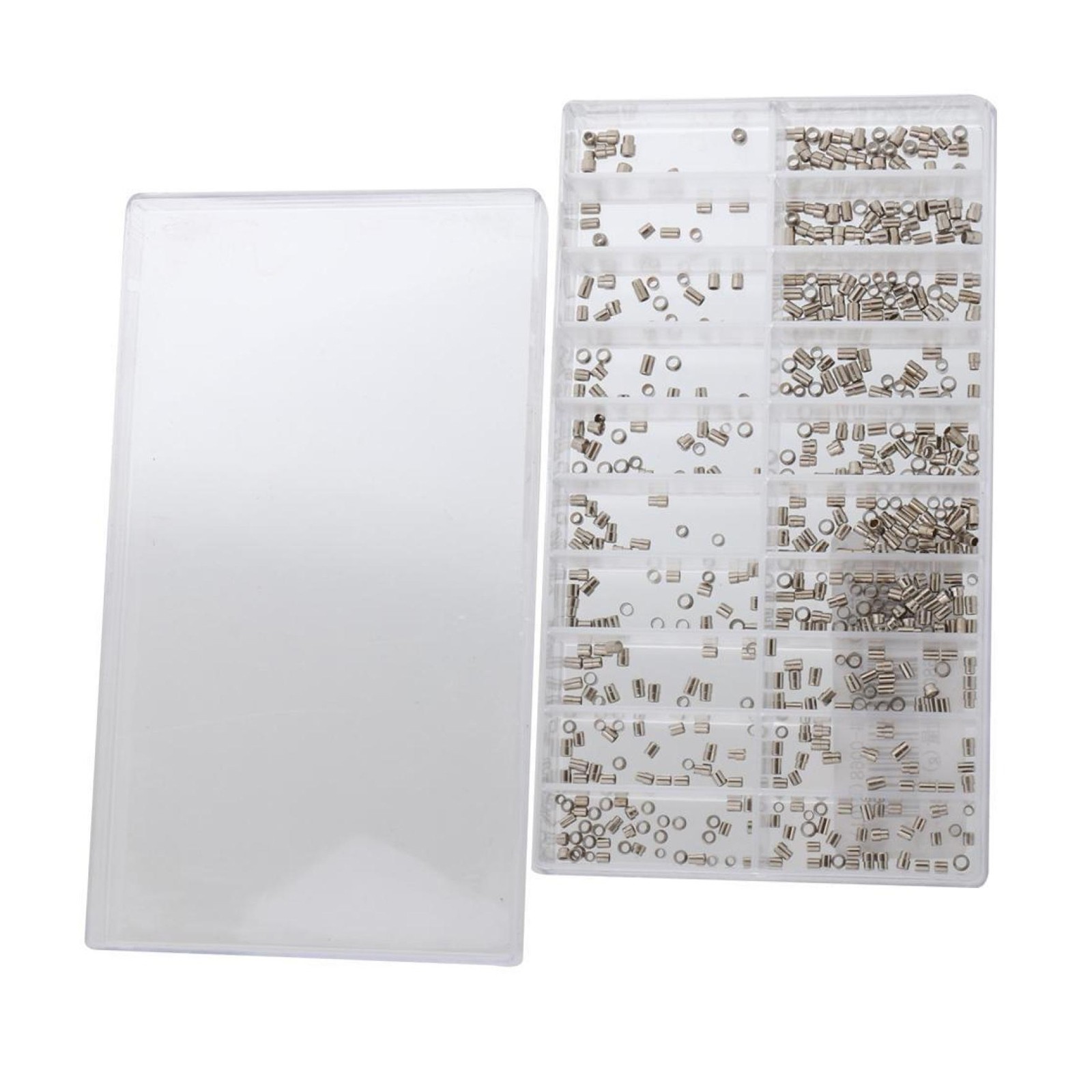 500Pack Assorted Multi Size Metal Watch Case Crown Tube Repair Replacement Part