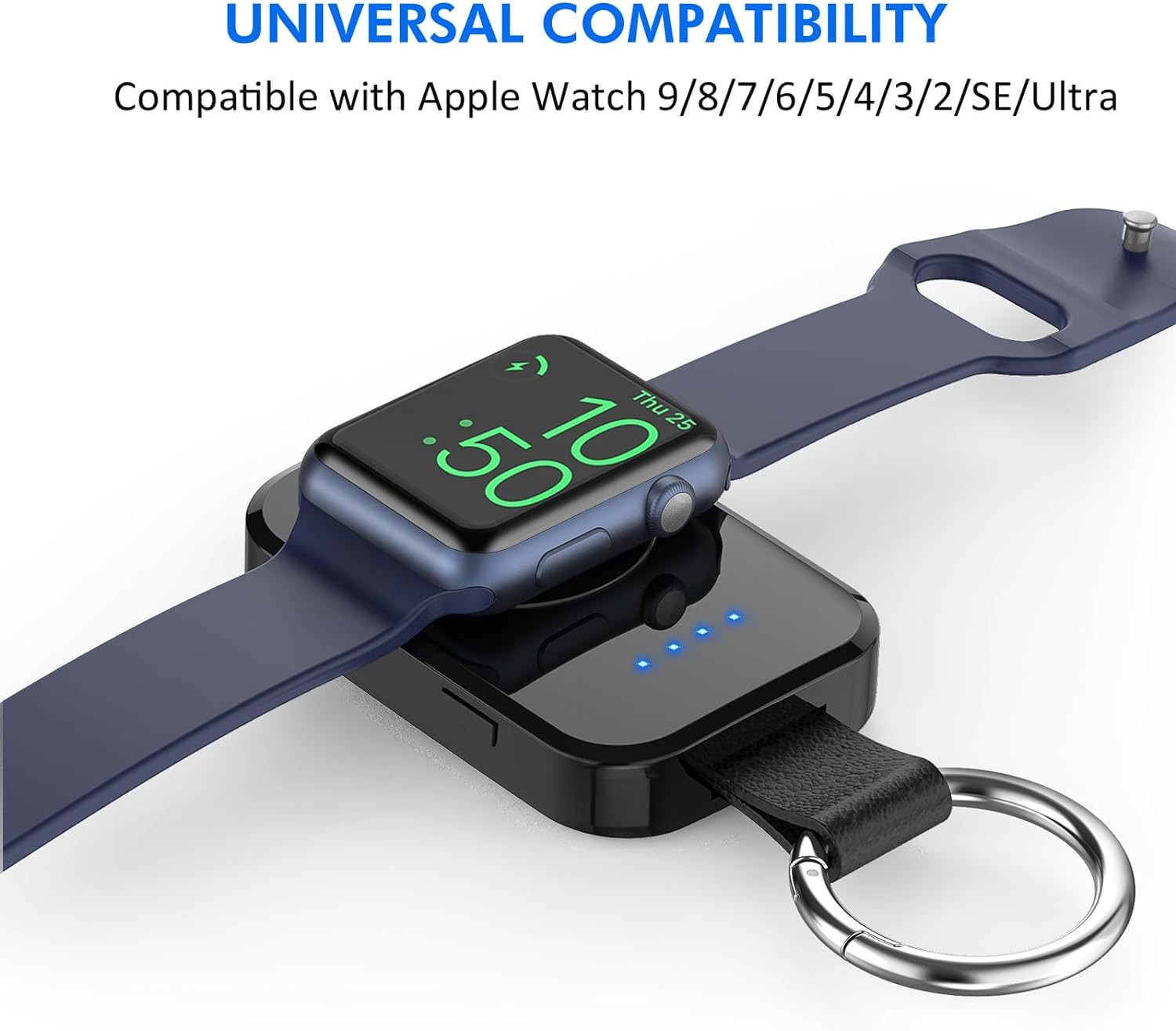 Portable Wireless Magnetic Charger For Apple Watch iWatch Power Bank Keychain