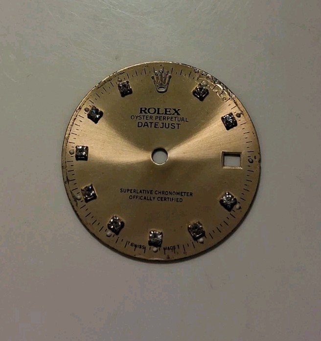 SLING’S🌙Genuine ROLEX 💰 Original Diamond (8) setting DATE JUST Face Dial 28mm