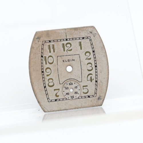 ELGIN ART DECO WRIST WATCH METAL DIAL 26.8×26.83mm DIAMETER (KU)