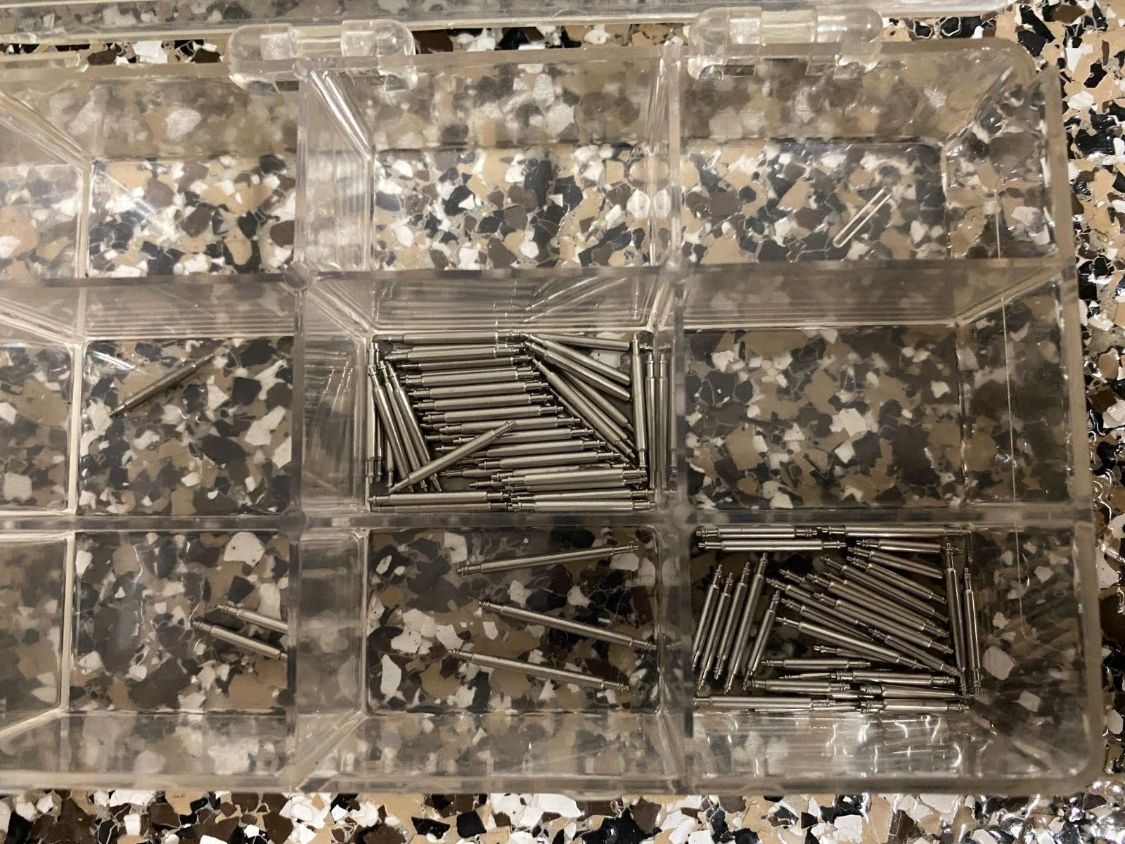Box of Spring Bars Cas-Ker # 900.144 For Watch Bands Casker Stainless Steel