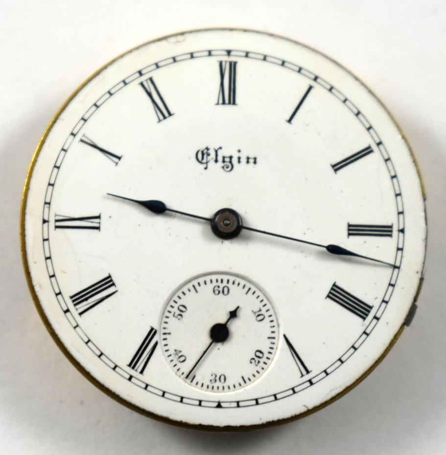 Vintage Elgin Grade 113 0s 11J Hunting Pocket Watch Movement lot.v10