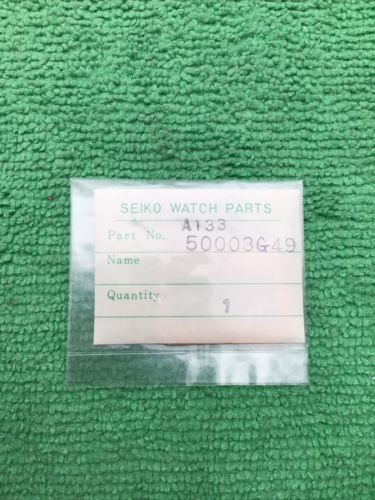 Genuine Seiko A133 50003G49 Panel Cover Quartz LC Watch Part