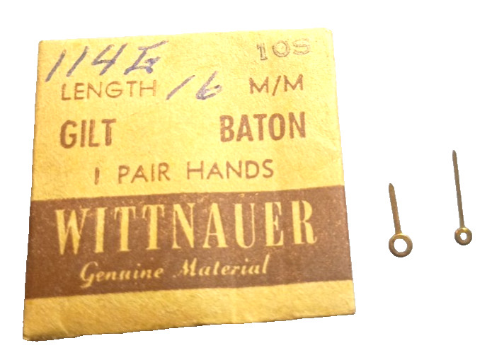 WITTNAUER 10s Watch Hands Gold Baton watch part #67H