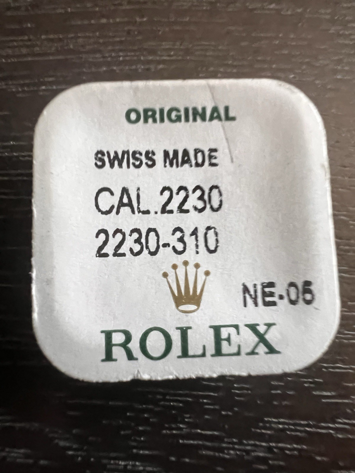 Rolex Caliber 2235 2230-310 Barrel With Arbor Genuine New Sealed Package