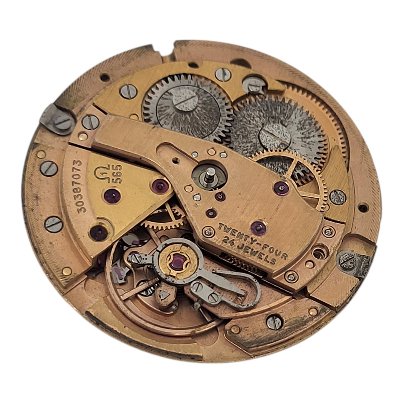 Omega Cal. 565 automatic movement, incomplete, for parts (not working)