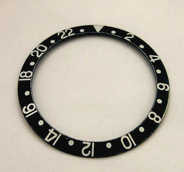 Stainless Steel Rolex GMT Master 16713 Watch Bezel Black Insert Part