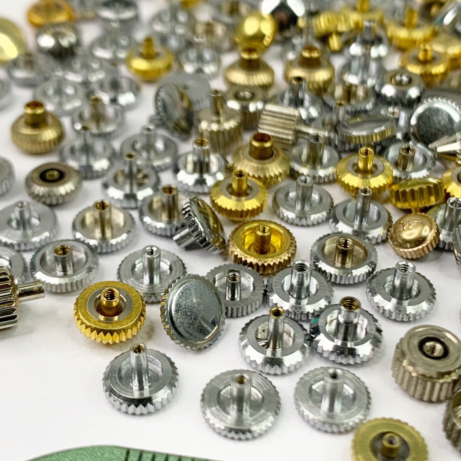 25 Watch Crowns 6-7mm Silver Gold Watchmakers Repair Lot Repair Spares For Parts