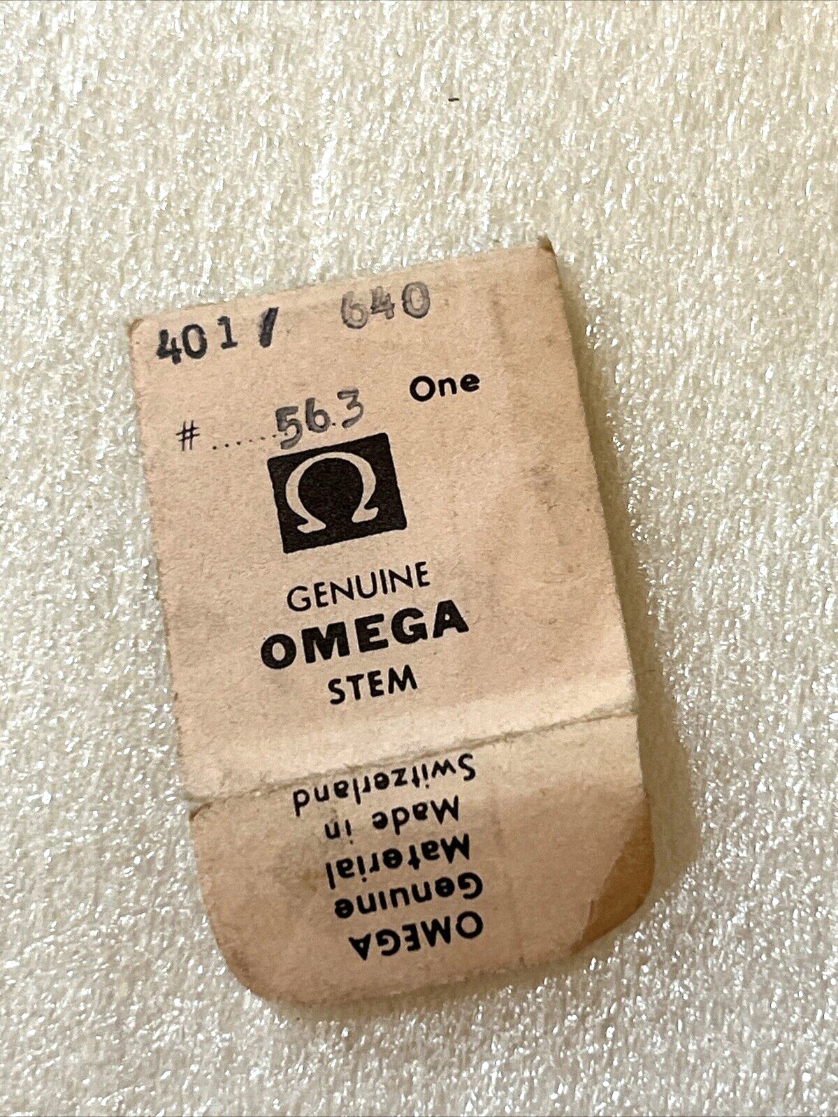 Omega Watch Stem 563 401 / 640 Unused Old Stock Open Pack Original Swiss Made