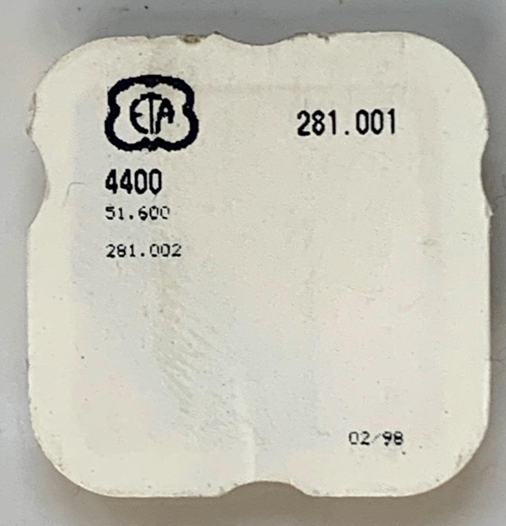 VINTAGE watch part – E.T.A – 281.001 – 4400 – 51.600 – Watchmakers spares