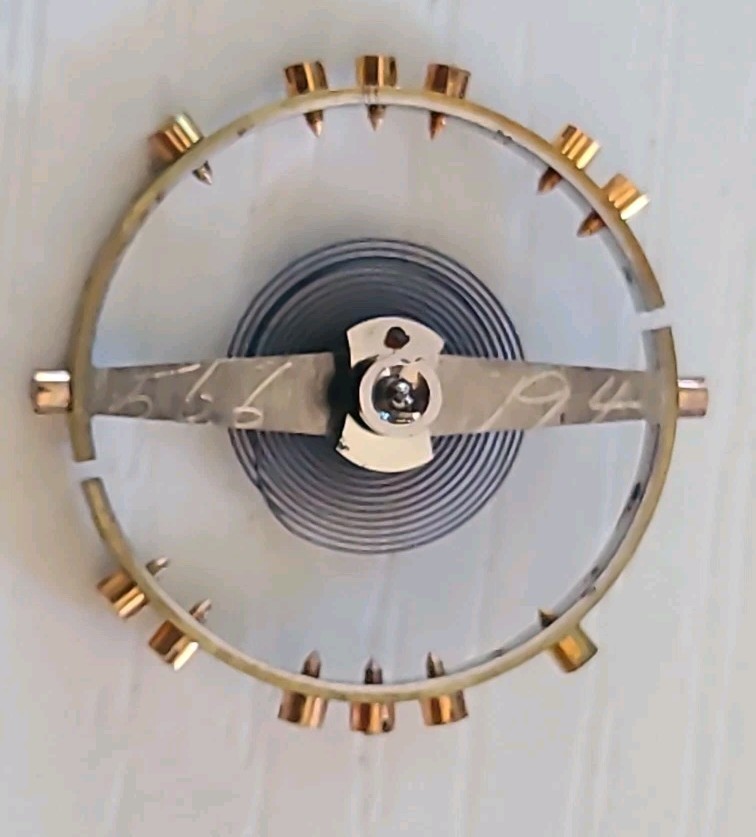 Bulova Watch Movement Balance Wheel Assembly