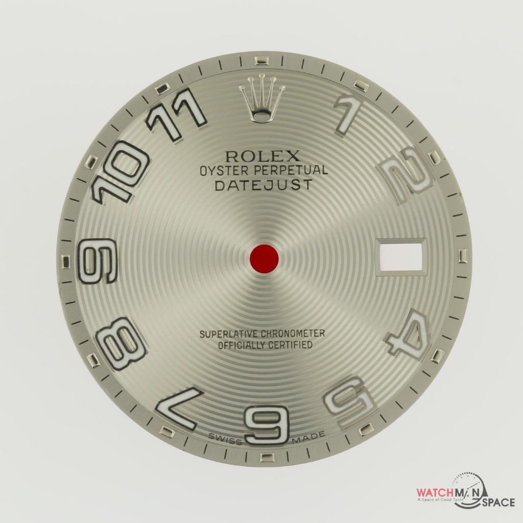 Original Men Rolex DJ 116200 116234 Silver Concentric Circle Arabic Dial S/S#A11