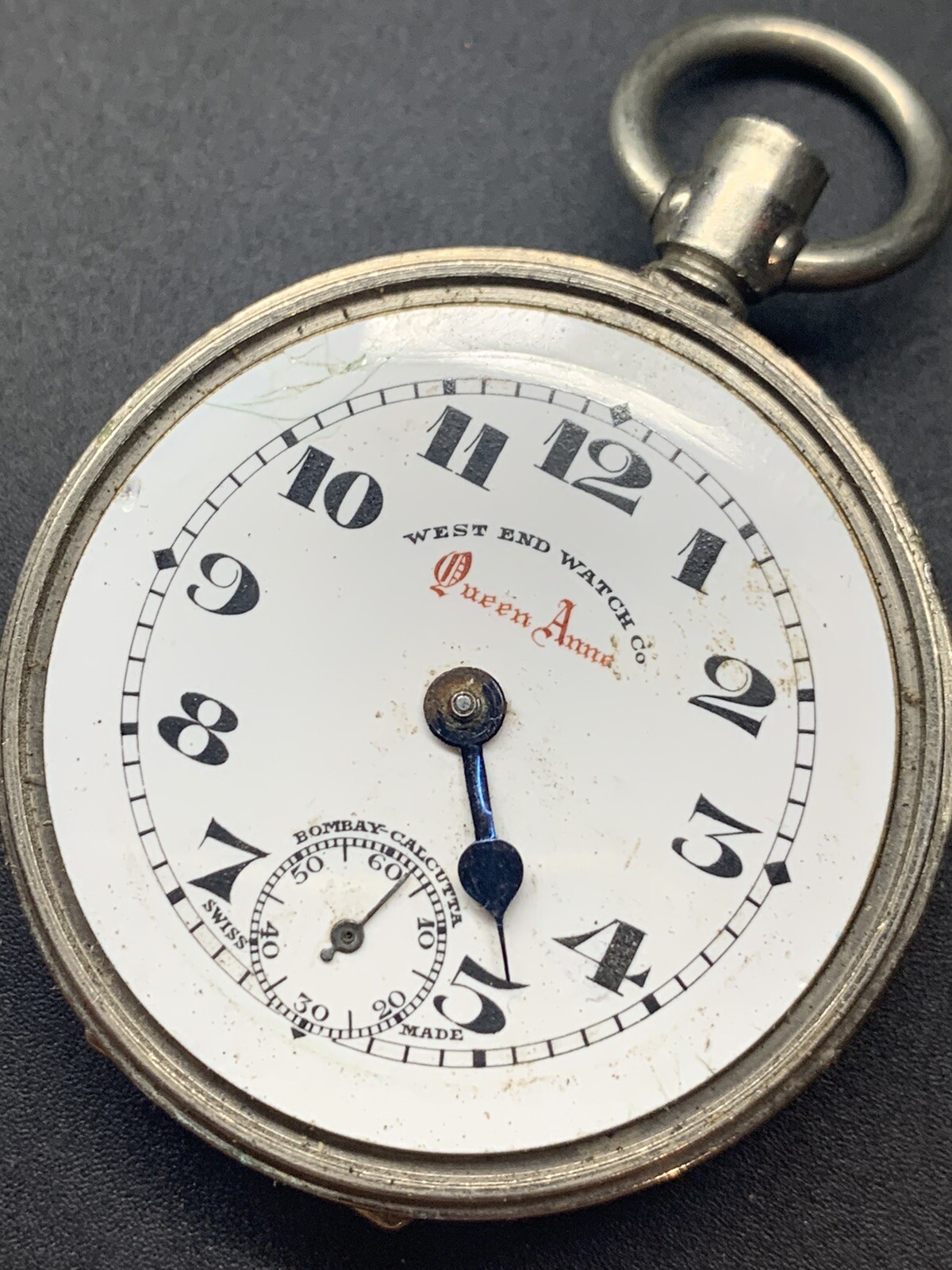 West end company Queen Annie Pocket Watch Enamel Dial For Spares