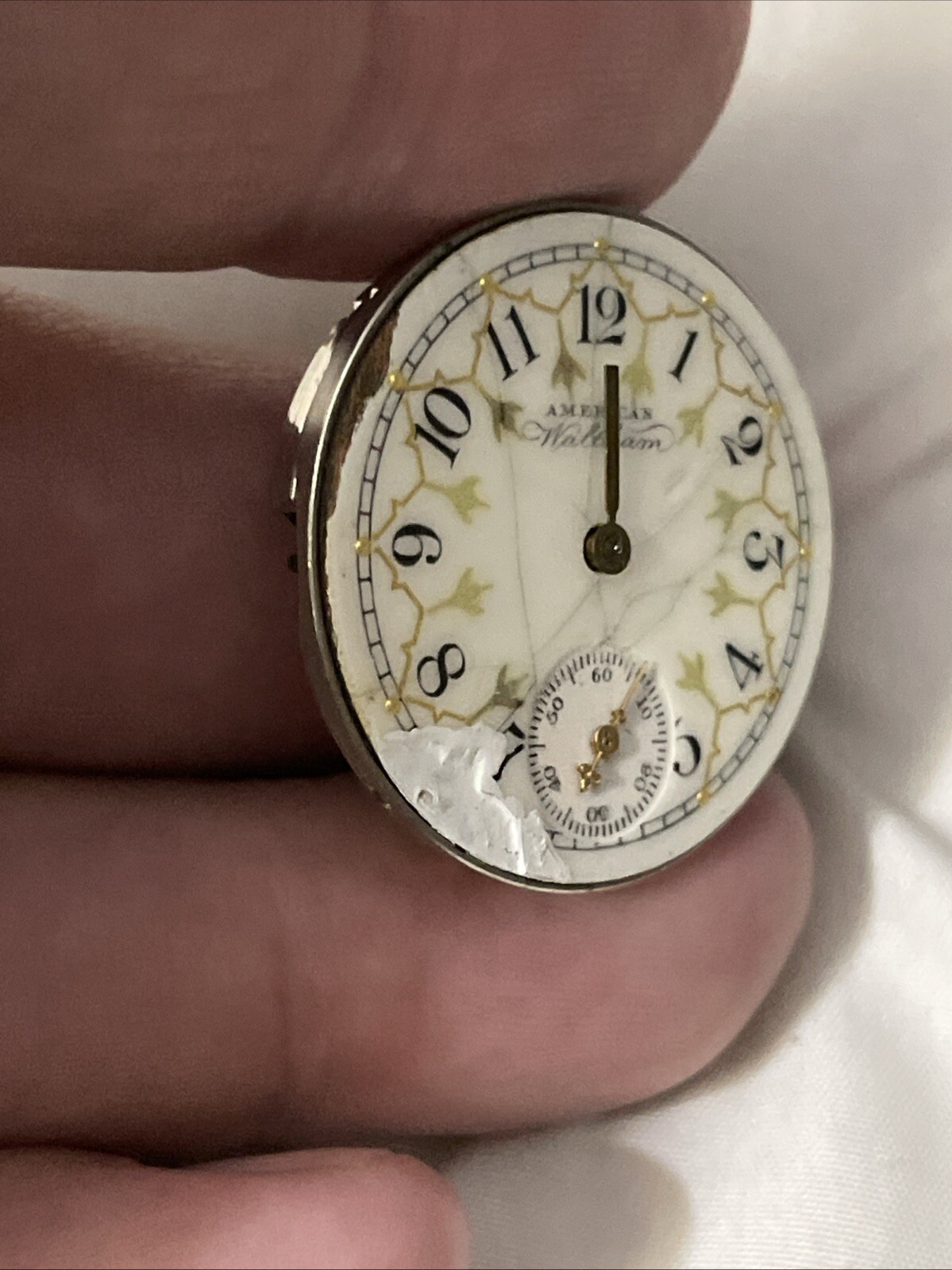 Waltham Pocket Watch Movement Grade Seaside Model 1891 0s 7j For Parts Or Repa